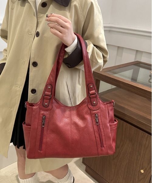 FREE STYLISTS(フリー スタイリスト)の「Y2K レトロ ダブル ファスナー ショルダーバッグ 2WAY(ショルダーバッグ・レディース・ブラウン/レッド/ブラック・FREE)」の19枚目の写真