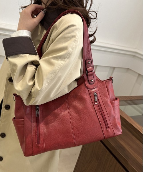 FREE STYLISTS(フリー スタイリスト)の「Y2K レトロ ダブル ファスナー ショルダーバッグ 2WAY(ショルダーバッグ・レディース・ブラウン/レッド/ブラック・FREE)」の20枚目の写真