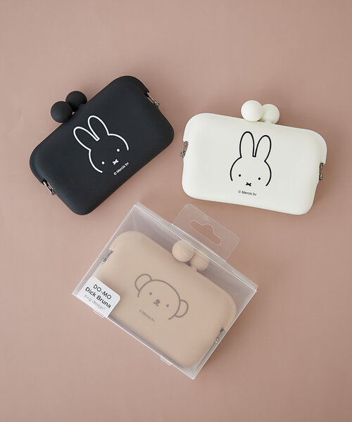 BIRTHDAY BAR（バースデイバー）の「【MIFFY　ミッフィー】DO-MO ディック・ブルーナ  がま口カードケース（ポーチ・レディース・ホワイト/ブラウン/ブラック・0）」の4枚目の写真