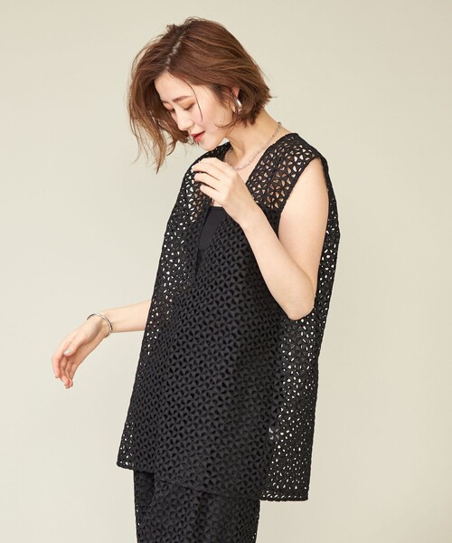 conte コンテ　エンブロイダリー レースベスト　新品タグ付き UNITED ARROWS｜<conte>エンブロイダリー レース ベスト