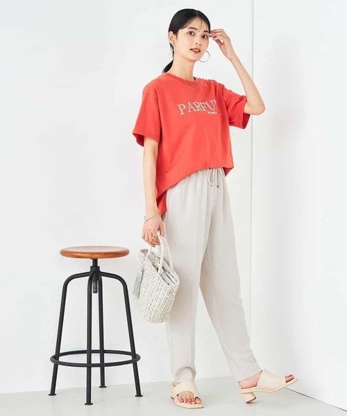 a.v.v(アーヴェヴェ)の「【コットン100%】大人のロゴTシャツ(Tシャツ/カットソー・レディース・ホワイト/ネイビー/オレンジ/チャコールグレー・38/36/40/42/34)」の6枚目の写真