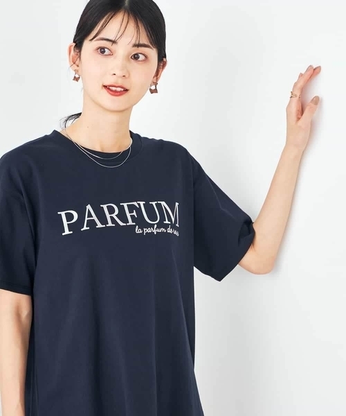 a.v.v(アーヴェヴェ)の「【コットン100%】大人のロゴTシャツ(Tシャツ/カットソー・レディース・ホワイト/ネイビー/オレンジ/チャコールグレー・38/36/40/42/34)」の7枚目の写真