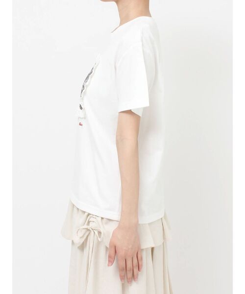 merry jenny（メリージェニー）の「memory frame tee（Tシャツ/カットソー・レディース・ブルー/オフホワイト/ベージュ・FREE）」の5枚目の写真