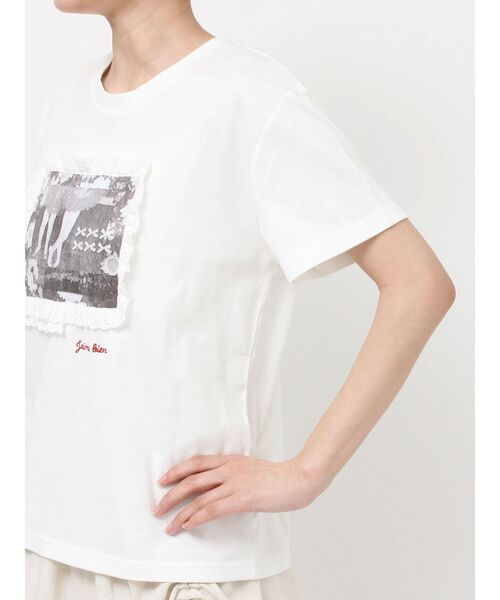 merry jenny（メリージェニー）の「memory frame tee（Tシャツ/カットソー・レディース・ブルー/オフホワイト/ベージュ・FREE）」の8枚目の写真