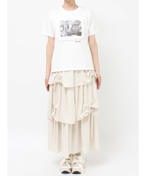 merry jenny（メリージェニー）の「memory frame tee（Tシャツ/カットソー・レディース・ブルー/オフホワイト/ベージュ・FREE）」の11枚目の写真