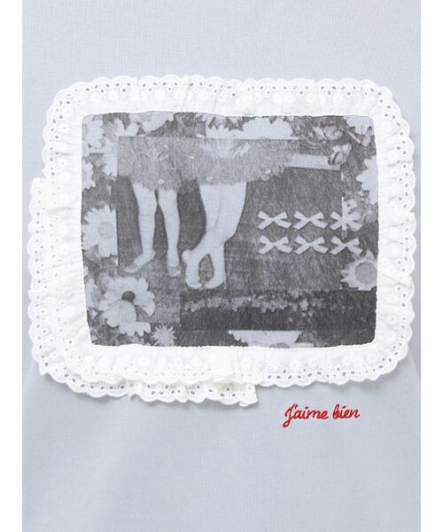 merry jenny（メリージェニー）の「memory frame tee（Tシャツ/カットソー・レディース・ブルー/オフホワイト/ベージュ・FREE）」の12枚目の写真