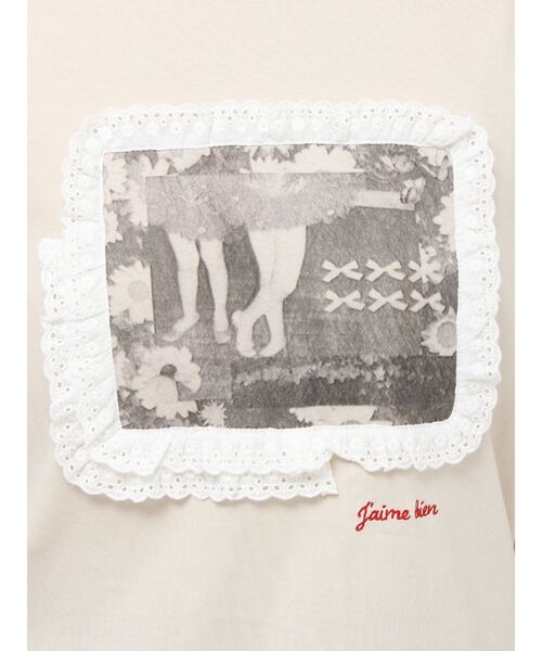 merry jenny（メリージェニー）の「memory frame tee（Tシャツ/カットソー・レディース・ブルー/オフホワイト/ベージュ・FREE）」の13枚目の写真