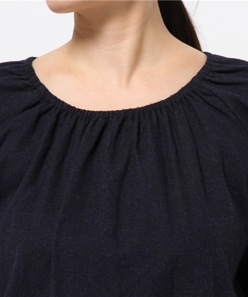 URBAN RESEARCH Sonny Label（アーバンリサーチサニーレーベル）の「Sonny Label ネルギャザープルオーバー（Tシャツ/カットソー・レディース・イエロー/ネイビー/ブルー・FREE）」の7枚目の写真