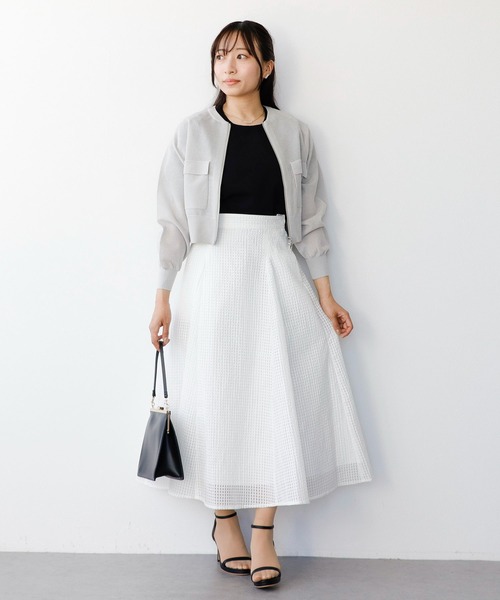 Sirin(シリン)の「シアーギンガムフレアスカ―ト【2サイズ展開】(スカート・レディース・ホワイト/ネイビー・SMALL/X-SMALL)」の17枚目の写真