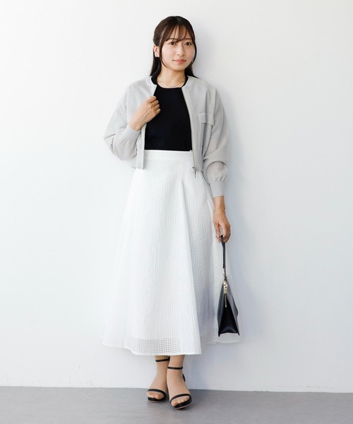 Sirin(シリン)の「シアーギンガムフレアスカ―ト【2サイズ展開】(スカート・レディース・ホワイト/ネイビー・SMALL/X-SMALL)」の18枚目の写真