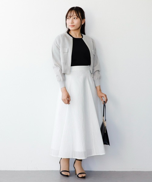 Sirin(シリン)の「シアーギンガムフレアスカ―ト【2サイズ展開】(スカート・レディース・ホワイト/ネイビー・SMALL/X-SMALL)」の19枚目の写真