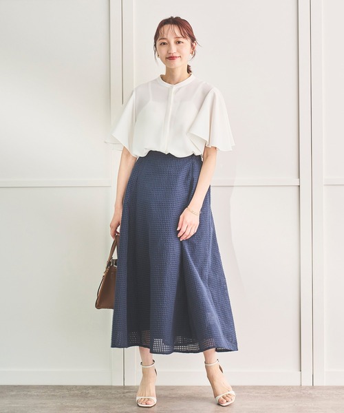 Sirin(シリン)の「シアーギンガムフレアスカ―ト【2サイズ展開】(スカート・レディース・ホワイト/ネイビー・SMALL/X-SMALL)」の20枚目の写真