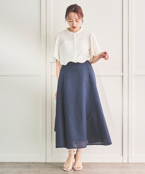 Sirin(シリン)の「シアーギンガムフレアスカ―ト【2サイズ展開】(スカート・レディース・ホワイト/ネイビー・SMALL/X-SMALL)」の21枚目の写真