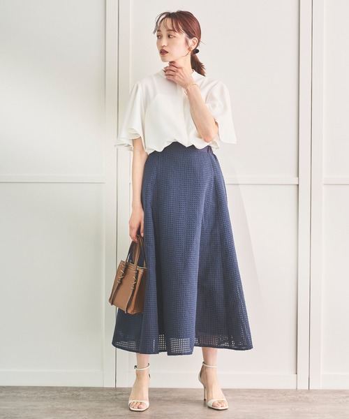 Sirin(シリン)の「シアーギンガムフレアスカ―ト【2サイズ展開】(スカート・レディース・ホワイト/ネイビー・SMALL/X-SMALL)」の22枚目の写真