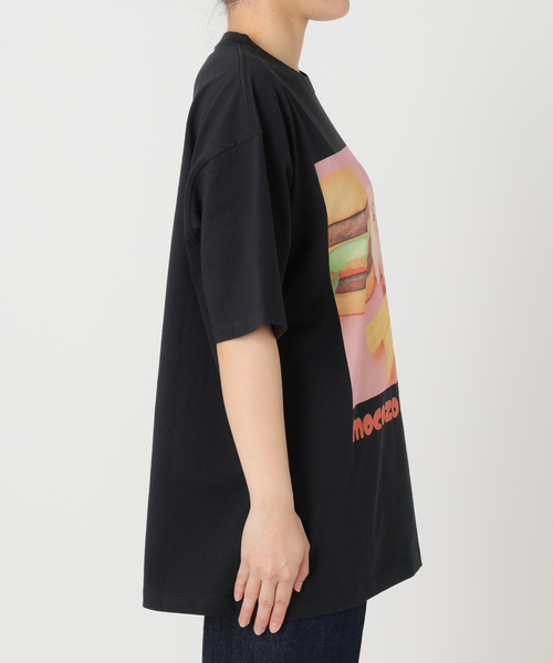 B.C STOCK（ベーセーストック）の「【WEB＋一部店舗限定】モコゾウ x ハーハフー ハンバーガーTEE（Tシャツ/カットソー・レディース・ホワイト/ブラック・FREE）」の11枚目の写真