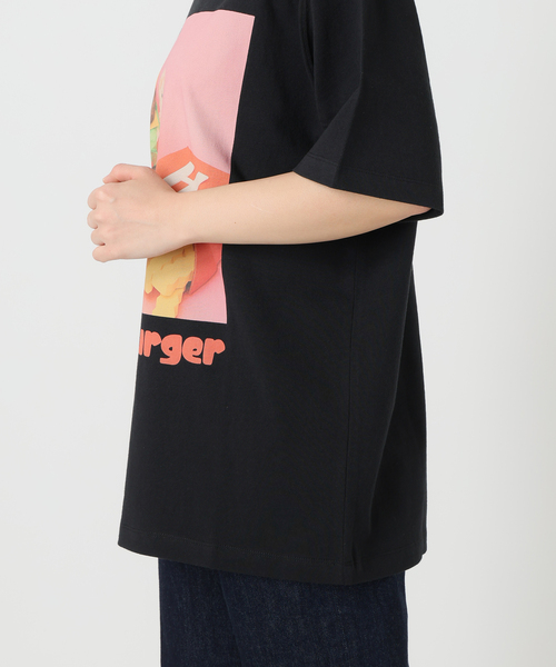 B.C STOCK（ベーセーストック）の「【WEB＋一部店舗限定】モコゾウ x ハーハフー ハンバーガーTEE（Tシャツ/カットソー・レディース・ホワイト/ブラック・FREE）」の9枚目の写真