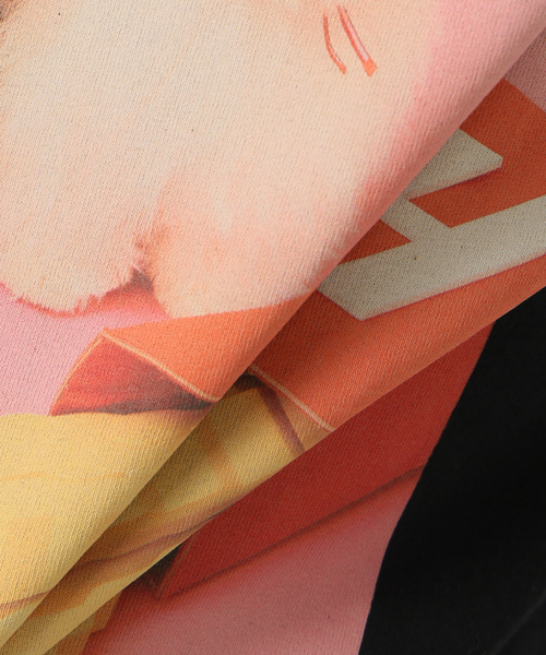 B.C STOCK（ベーセーストック）の「【WEB＋一部店舗限定】モコゾウ x ハーハフー ハンバーガーTEE（Tシャツ/カットソー・レディース・ホワイト/ブラック・FREE）」の6枚目の写真