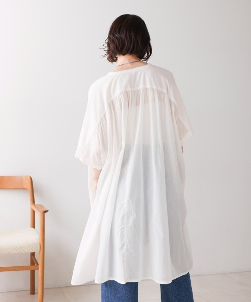 Bou Jeloud（ブージュルード）の「ボイルワイドチュニック（チュニック・レディース・ブラック/オフホワイト/ブルー・FREE）」の12枚目の写真