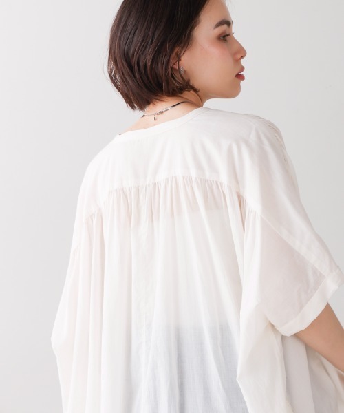 Bou Jeloud（ブージュルード）の「ボイルワイドチュニック（チュニック・レディース・ブラック/オフホワイト/ブルー・FREE）」の15枚目の写真