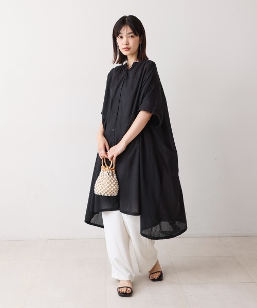 Bou Jeloud（ブージュルード）の「ボイルワイドチュニック（チュニック・レディース・ブラック/オフホワイト/ブルー・FREE）」の17枚目の写真