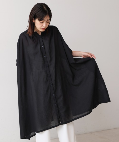 Bou Jeloud（ブージュルード）の「ボイルワイドチュニック（チュニック・レディース・ブラック/オフホワイト/ブルー・FREE）」の20枚目の写真