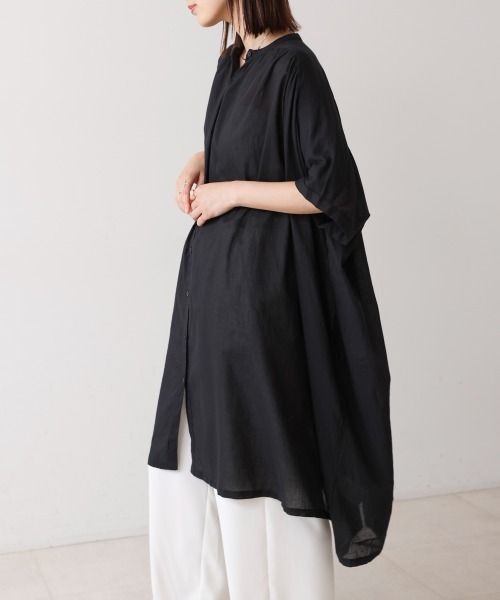 Bou Jeloud（ブージュルード）の「ボイルワイドチュニック（チュニック・レディース・ブラック/オフホワイト/ブルー・FREE）」の21枚目の写真