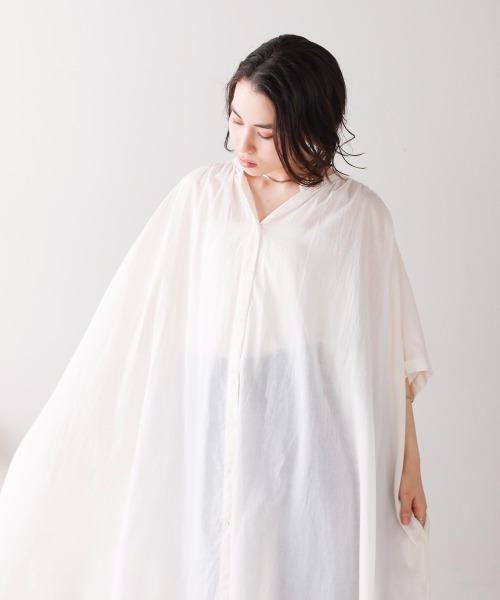 Bou Jeloud（ブージュルード）の「ボイルワイドチュニック（チュニック・レディース・ブラック/オフホワイト/ブルー・FREE）」の6枚目の写真