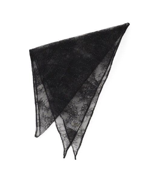 grove（グローブ）の「レーストライアングルスカーフ（バンダナ/スカーフ・レディース・アイボリー/ブラック・00）」の3枚目の写真