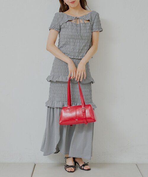 お値下げ！〈極美品〉ゴージャス/アナイ❋フリンジ付き デザイン刺繍スカート お値下げ！〈極美品〉ゴージャス/アナイ❋フリンジ付き デザイン