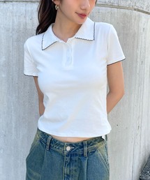 3.3 Field Trip | 3.3 Field Trip/襟フリルポロT(Tシャツ/カットソー)