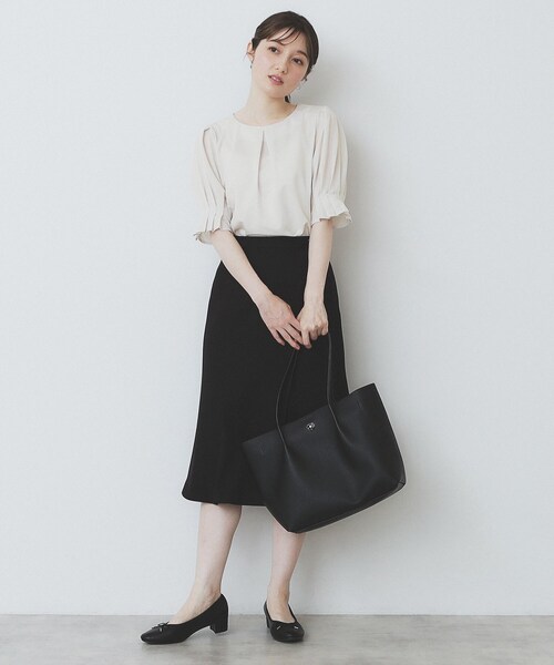 index(インデックス)の「ストライプジャージタックスリーブトップス【吸水速乾/洗濯機洗い可】(Tシャツ/カットソー・レディース・ブルー系7/ネイビー系2/ワイン系1/ベージュ系その他6/ブラウン系その他4・36/38/40/42)」の10枚目の写真