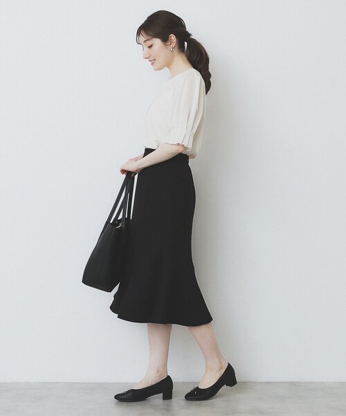 index(インデックス)の「ストライプジャージタックスリーブトップス【吸水速乾/洗濯機洗い可】(Tシャツ/カットソー・レディース・ブルー系7/ネイビー系2/ワイン系1/ベージュ系その他6/ブラウン系その他4・36/38/40/42)」の9枚目の写真