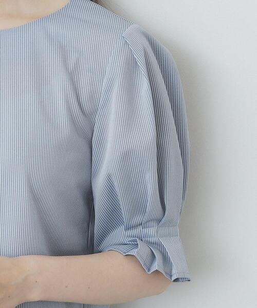 index(インデックス)の「ストライプジャージタックスリーブトップス【吸水速乾/洗濯機洗い可】(Tシャツ/カットソー・レディース・ブルー系7/ネイビー系2/ワイン系1/ベージュ系その他6/ブラウン系その他4・36/38/40/42)」の15枚目の写真