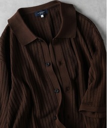 BACK NUMBER（バックナンバー）の「【BACK NUMBER】透かし編みニット半袖シャツ（その他トップス）」