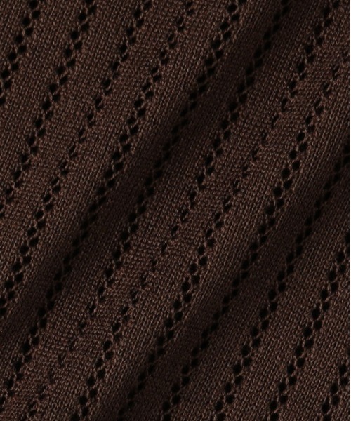 BACK NUMBER（バックナンバー）の「【BACK NUMBER】透かし編みニット半袖シャツ（その他トップス・メンズ・ブラウン/ブラック/ネイビー・XL/M/L）」の11枚目の写真