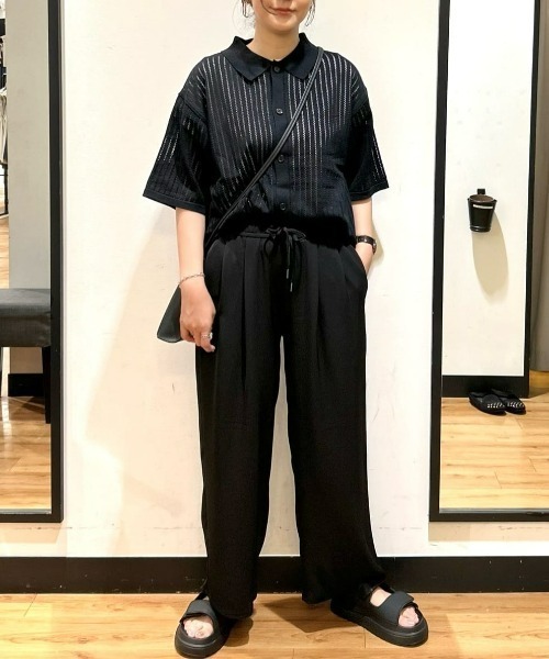 BACK NUMBER（バックナンバー）の「【BACK NUMBER】透かし編みニット半袖シャツ（その他トップス・メンズ・ブラウン/ブラック/ネイビー・XL/M/L）」の10枚目の写真