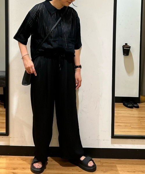 BACK NUMBER（バックナンバー）の「【BACK NUMBER】透かし編みニット半袖シャツ（その他トップス・メンズ・ブラウン/ブラック/ネイビー・XL/M/L）」の9枚目の写真