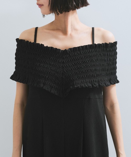 VIS(ビス)の「シャーリングオフショルダーオールインワン(つなぎ/オールインワン・レディース・ブラック/ブルー系その他4・FREE)」の20枚目の写真