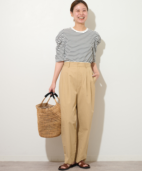 JOURNAL STANDARD relume（ジャーナルスタンダード　レリューム）の「《WEB限定追加》スリーブコンシャスプルオーバー（Tシャツ/カットソー・レディース・ホワイト/ホワイト系その他/ブラック・FREE）」の15枚目の写真