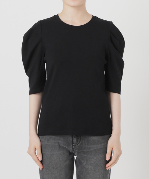 JOURNAL STANDARD relume（ジャーナルスタンダード　レリューム）の「《WEB限定追加》スリーブコンシャスプルオーバー（Tシャツ/カットソー・レディース・ホワイト/ホワイト系その他/ブラック・FREE）」の22枚目の写真