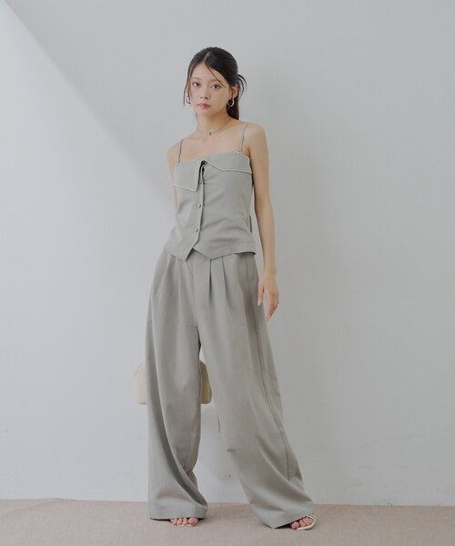 Chico(チコ)の「折り返しデザインスーツコンビネゾン(つなぎ/オールインワン・レディース・ブラウン/ベージュ/グレー・FREE)」の20枚目の写真