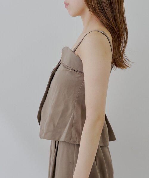 Chico(チコ)の「折り返しデザインスーツコンビネゾン(つなぎ/オールインワン・レディース・ブラウン/ベージュ/グレー・FREE)」の15枚目の写真