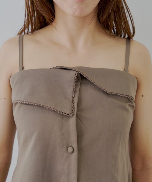 Chico(チコ)の「折り返しデザインスーツコンビネゾン(つなぎ/オールインワン・レディース・ブラウン/ベージュ/グレー・FREE)」の11枚目の写真