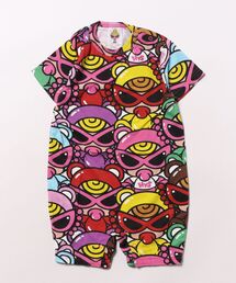 HYSTERIC MINI（ヒステリックミニ）の「TEDDY MINI MULTI COLOR総柄 ショートオール（マタニティウェア/グッズ・キッズ）」