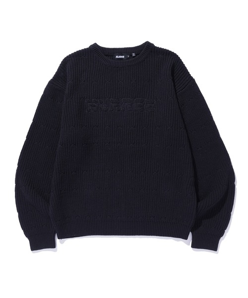 XLARGE（エクストララージ）の「DEFORMED CABLE CREWNECK KNIT（ニット