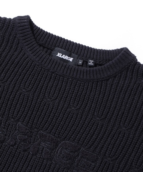 XLARGE（エクストララージ）の「DEFORMED CABLE CREWNECK KNIT（ニット
