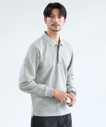 SPU | 抗菌防臭コンフォート鹿の子長袖比翼ポロシャツ(ポロシャツ)