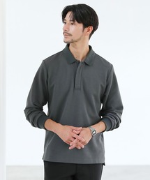 SPU（スプ）の「抗菌防臭コンフォート鹿の子長袖比翼ポロシャツ（ポロシャツ）」