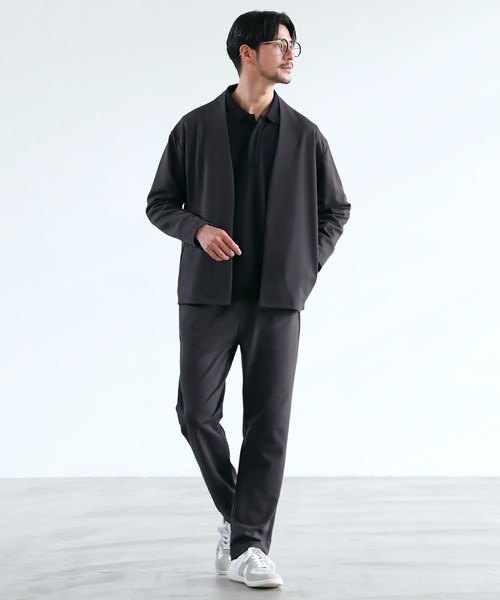 SPU（スプ）の「抗菌防臭コンフォート鹿の子長袖比翼ポロシャツ（ポロシャツ・メンズ・杢グレー/チャコール/ブラック・XL/L/M）」の16枚目の写真