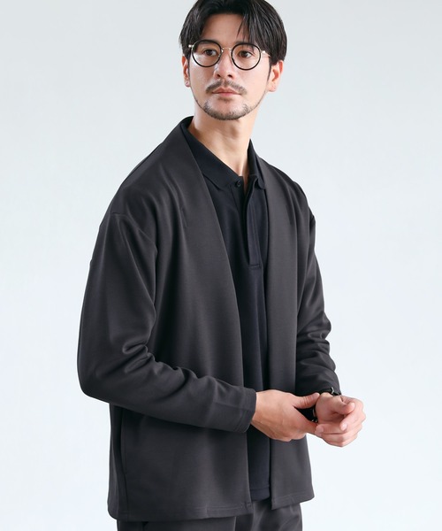 SPU（スプ）の「抗菌防臭コンフォート鹿の子長袖比翼ポロシャツ（ポロシャツ・メンズ・杢グレー/チャコール/ブラック・XL/L/M）」の11枚目の写真